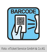 Piktogramm eines QR-Codes mit entsprechenden Scanner