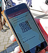 Anzeige eines QR-Codes auf einem Handy
